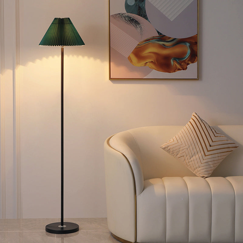 Modern Floor Lamp Household Floor Light with Fabric Shade for Sitting Room