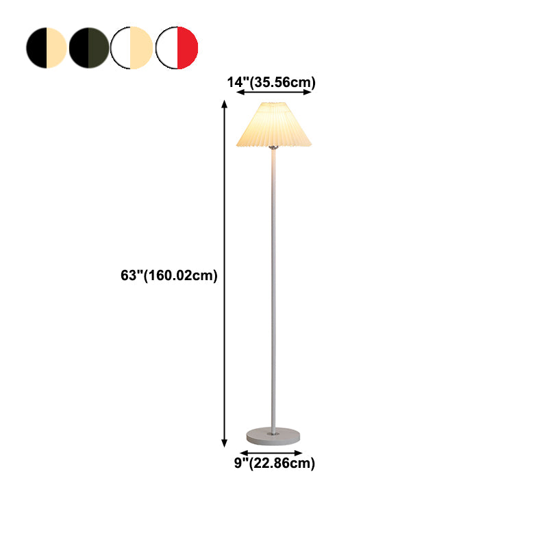 Moderne Stehlampe Haushaltsbodenleuchte mit Stoffschatten für Wohnzimmer