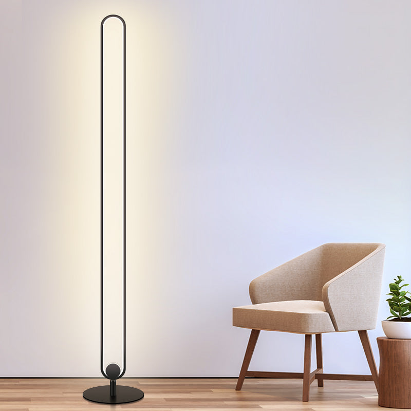 Moderner Stil linearer LED -Stehlampe Kreatives Bodenlicht für Wohnzimmer