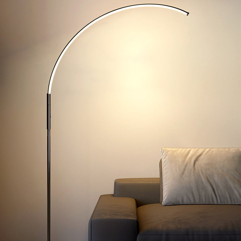 Modern Style Linear Shape Floor Lighting Metal 1 Light Floor Light for Bedroom