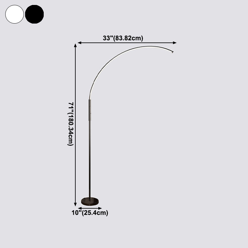 Moderner Stil Linearer Formbodenbeleuchtung Metall 1 Licht Bodenlicht für Schlafzimmer