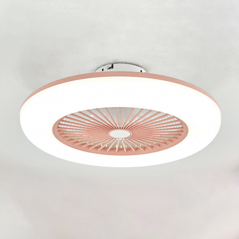 Metal Ceiling Fan Lamp Modern Style LED Ceiling Light for Bedroom