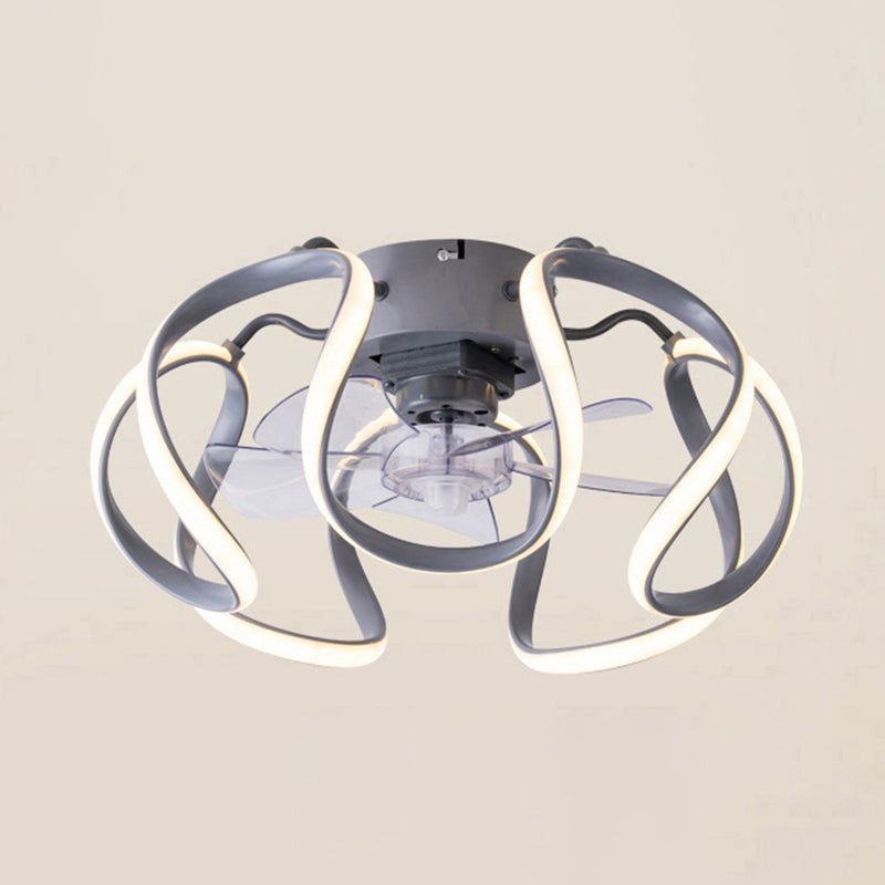 Metalen geometrische vorm plafondventilatoren Modern 1-licht plafondventilatorlamp