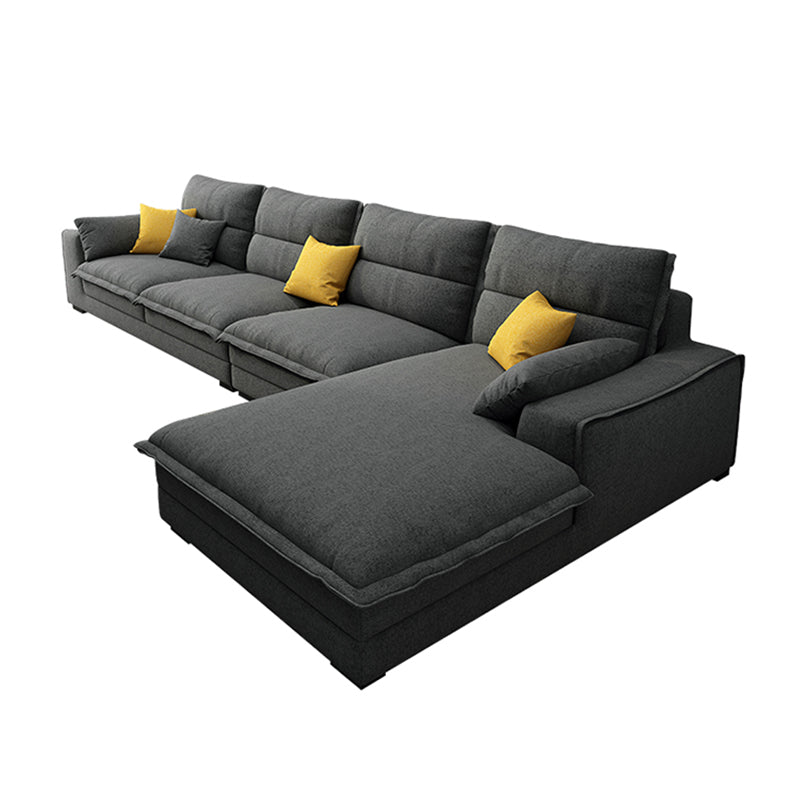 Moderne abnehmbare Kissen rutschbedeckte Sofa mit reversibler Chaise für Wohnzimmer