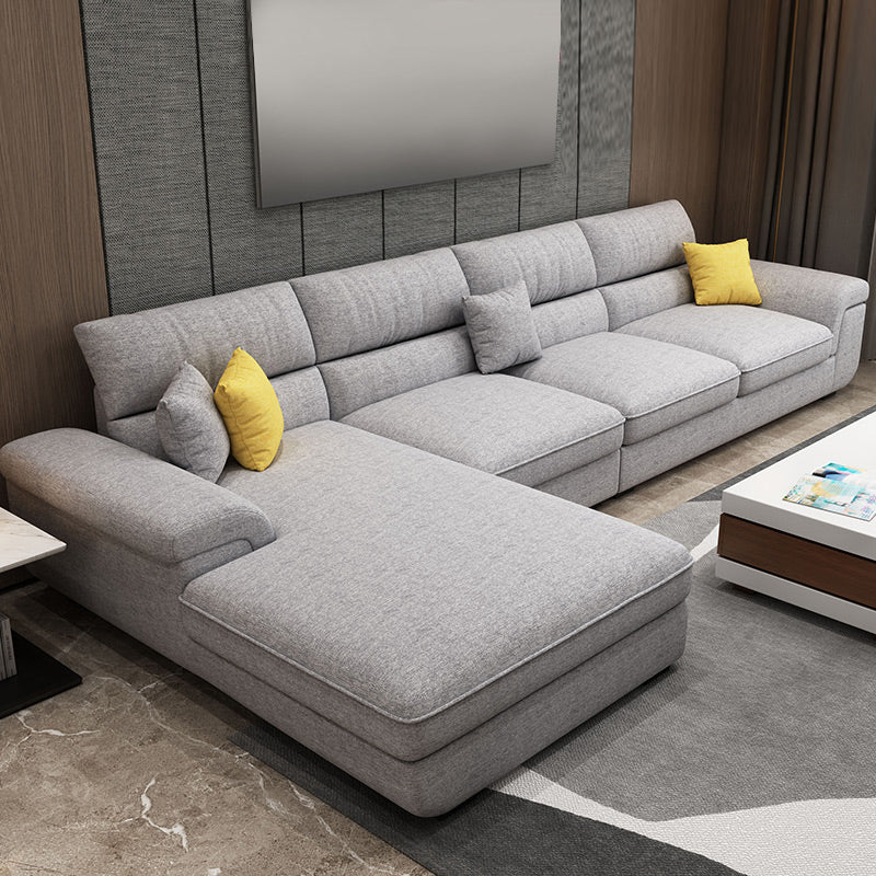 38,5 "H Scandinavian Leinenflarge Arm Sofa & Chaise Lounge für Wohnzimmer