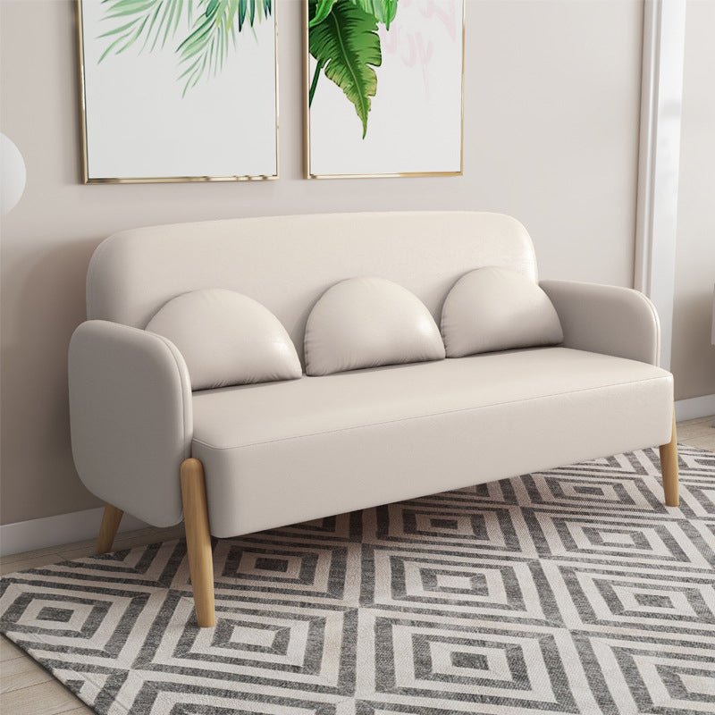 Ultra-moderne 3-Sitzer-Sofa mit quadratischen Arm und 4 Holzbeine