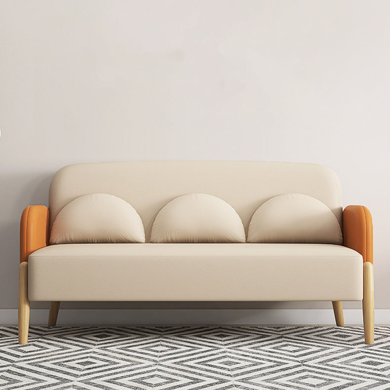 Ultra-moderne 3-Sitzer-Sofa mit quadratischen Arm und 4 Holzbeine