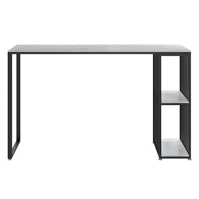 Stone Rectangle Bar Dining Table Contemporary Bar Table with Sled Base