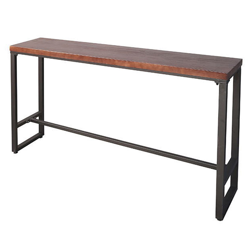 Industrial Rectangle Bar Counter Table Wooden Dining Table for Kitchen