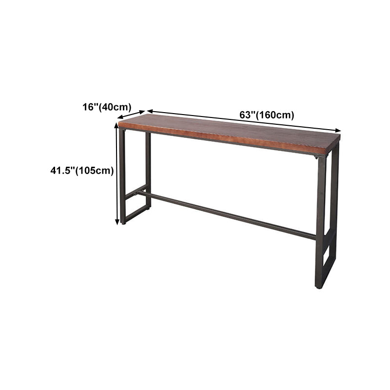 Industrial Rectangle Bar Counter Table Wooden Dining Table for Kitchen