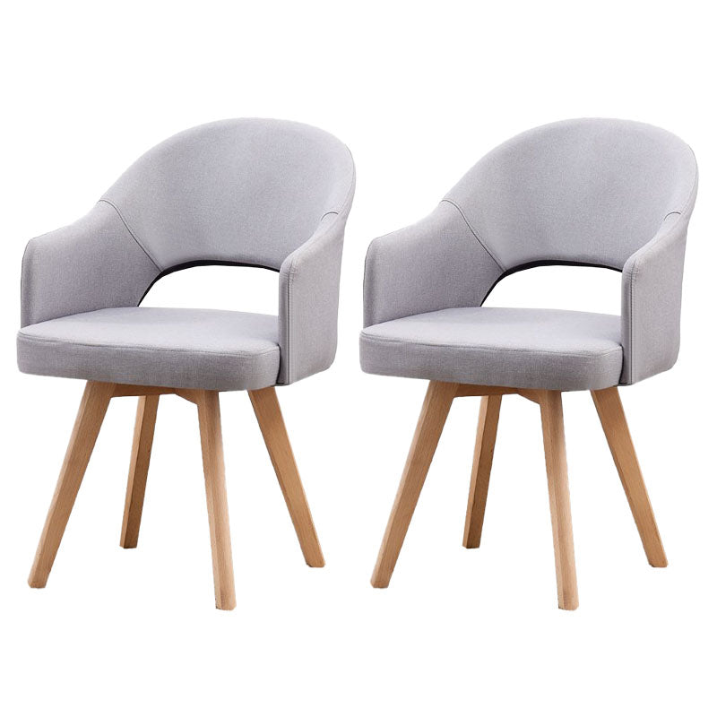 Modern Open Back Dining Side Chair Dining Fabric Side Chair for Home