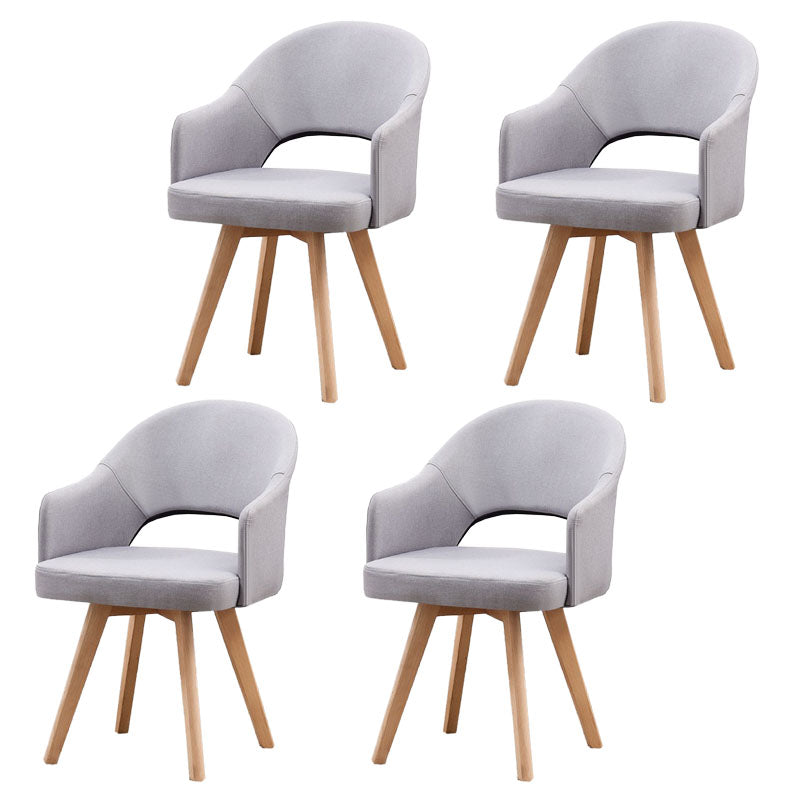 Modern Open Back Dining Side Chair Dining Fabric Side Chair for Home