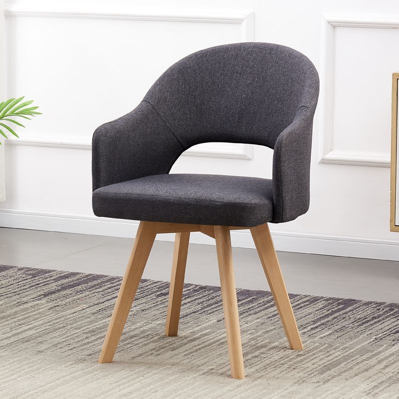 Modern Open Back Dining Side Chair Dining Fabric Side Chair for Home