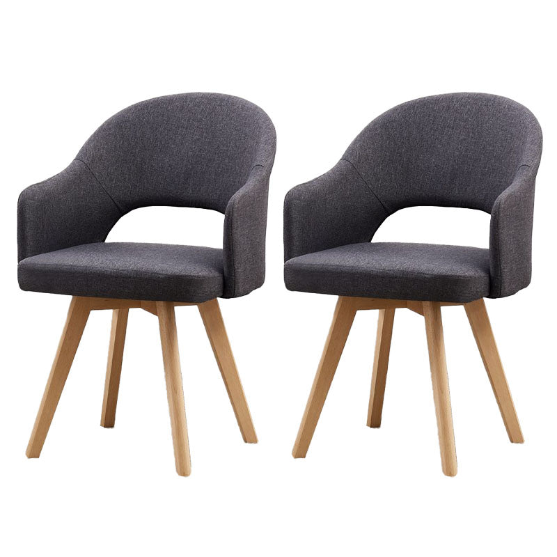 Modern Open Back Dining Side Chair Dining Fabric Side Chair for Home