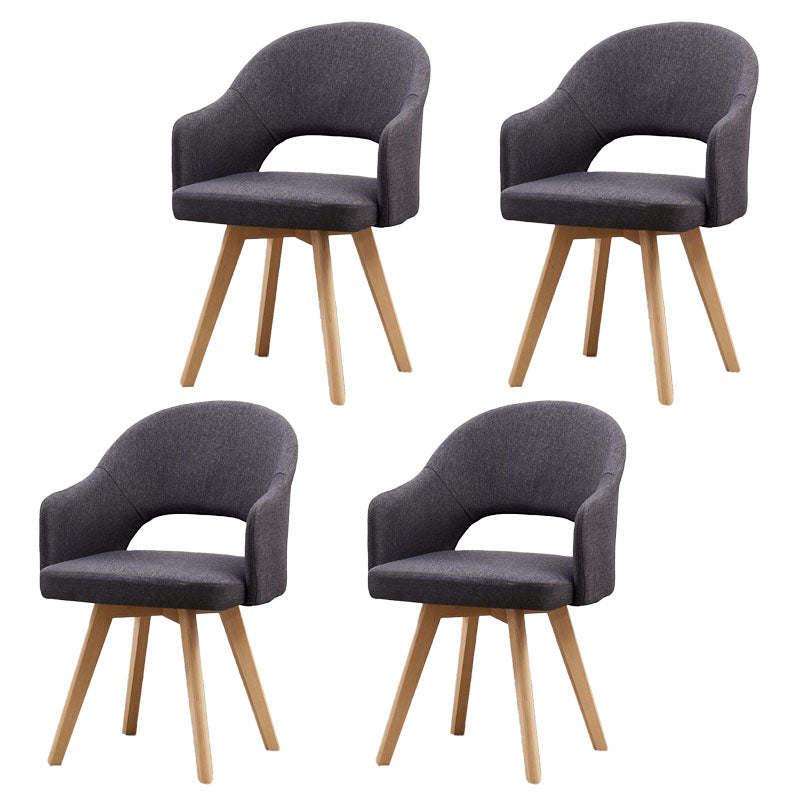 Modern Open Back Dining Side Chair Dining Fabric Side Chair for Home