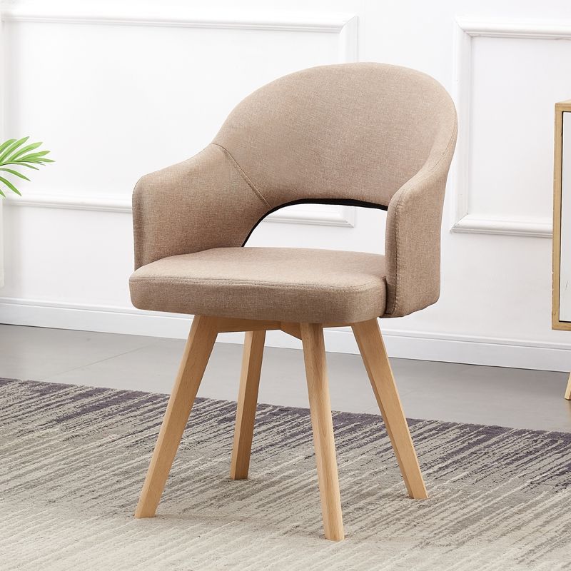 Modern Open Back Dining Side Chair Dining Fabric Side Chair for Home