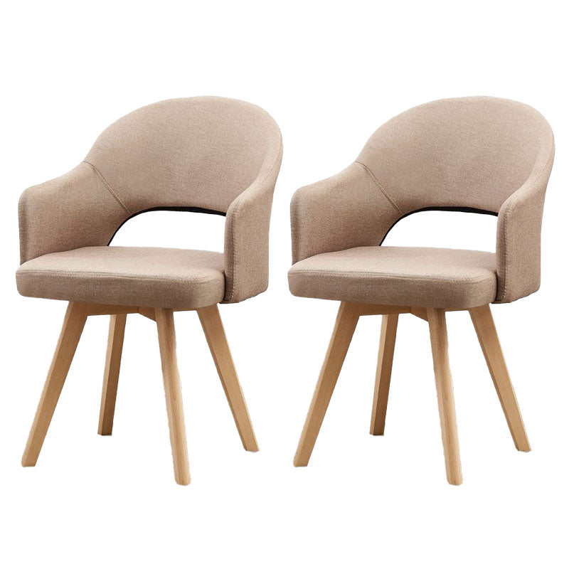 Modern Open Back Dining Side Chair Dining Fabric Side Chair for Home