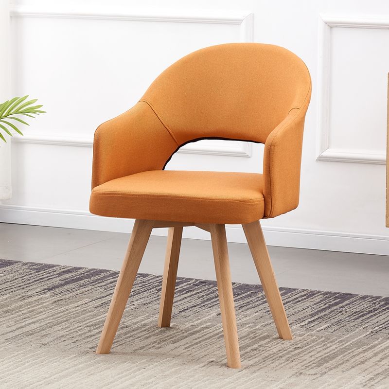 Modern Open Back Dining Side Chair Dining Fabric Side Chair for Home