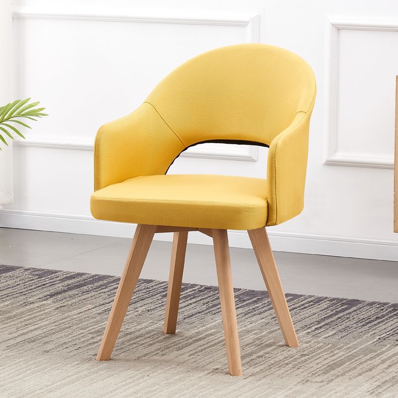 Modern Open Back Dining Side Chair Dining Fabric Side Chair for Home