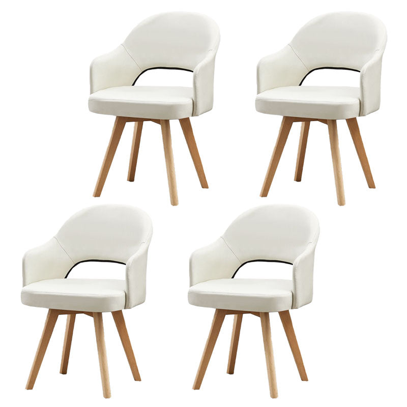 Modern Open Back Dining Side Chair Dining Fabric Side Chair for Home