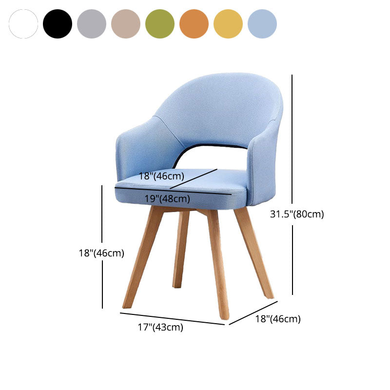 Modern Open Back Dining Side Chair Dining Fabric Side Chair for Home