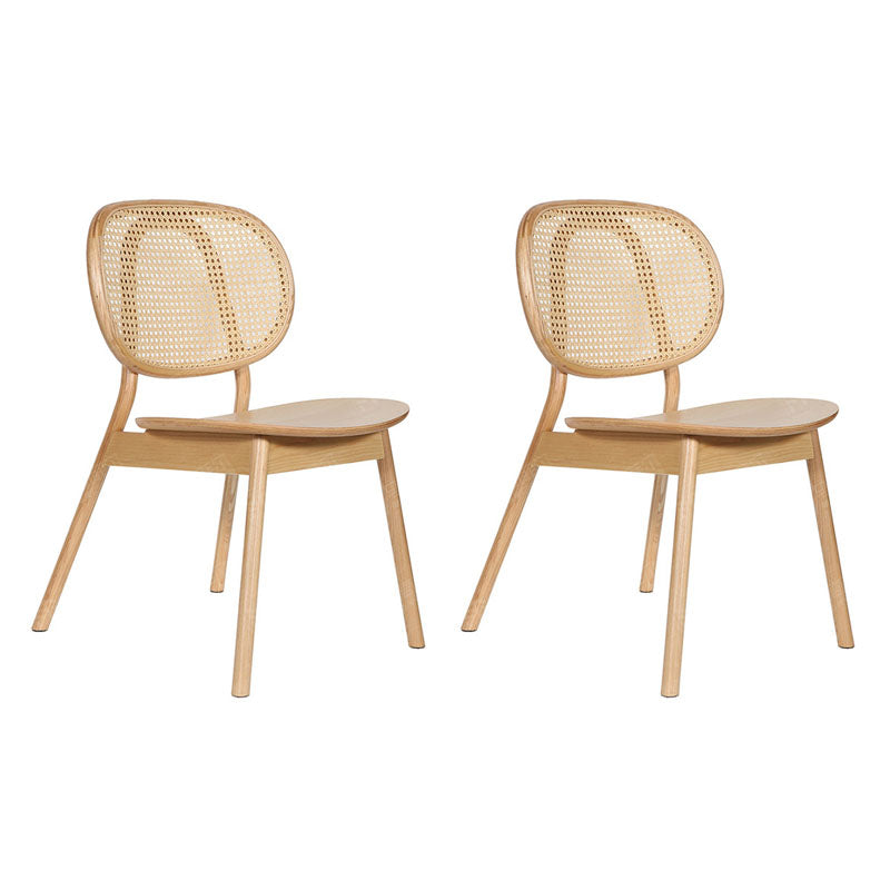 Nordic Style Armless Chairs Wood Open Back Side Dining Chairs