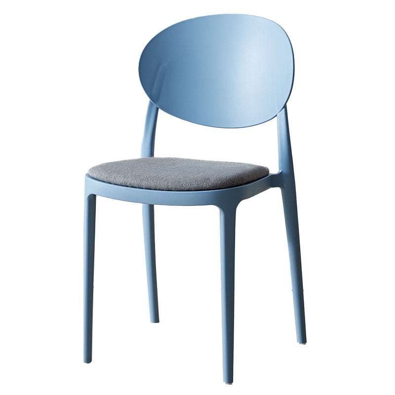 Contemporary Stackable Plastic Chair Open Back Kitchen Armless Chairs