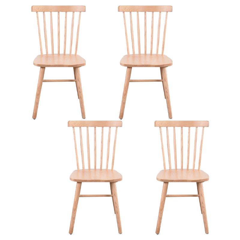 Scandinavian Wood Armless Kitchen Dining Chairs Windsor Back Chair