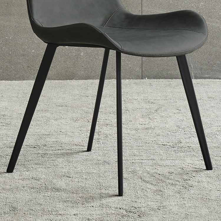 Metal Contemporary Indoor-Outdoor Side Chair Solid Back Chair