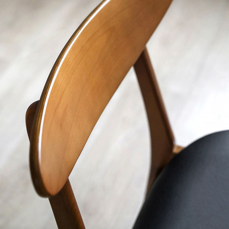 Contemporary Style Dining Chairs Armless Side Chairs with Wooden Legs