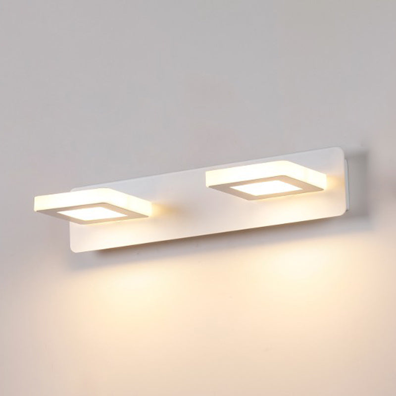 Postmodern metalen ijdelheid licht witte multi -lichten led spiegel licht voor badkamer