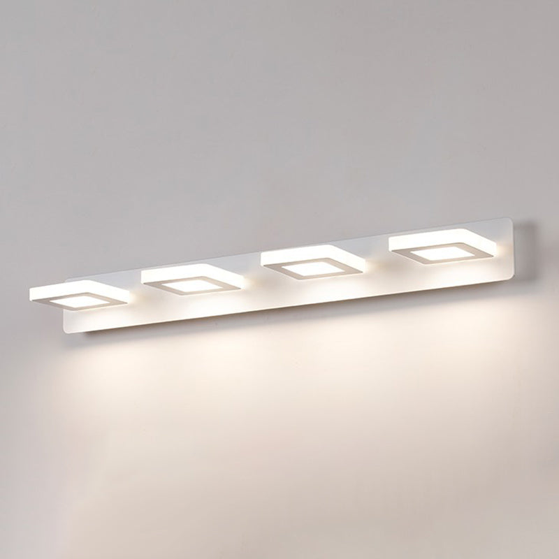 Postmodern metalen ijdelheid licht witte multi -lichten led spiegel licht voor badkamer