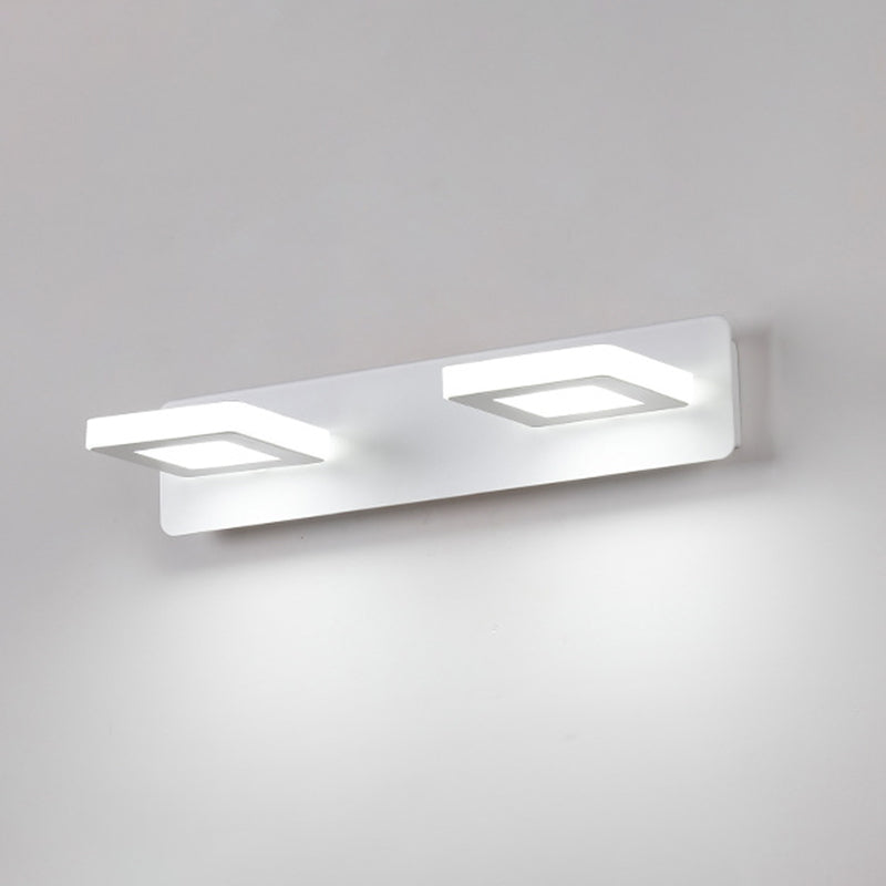 Postmodern metalen ijdelheid licht witte multi -lichten led spiegel licht voor badkamer