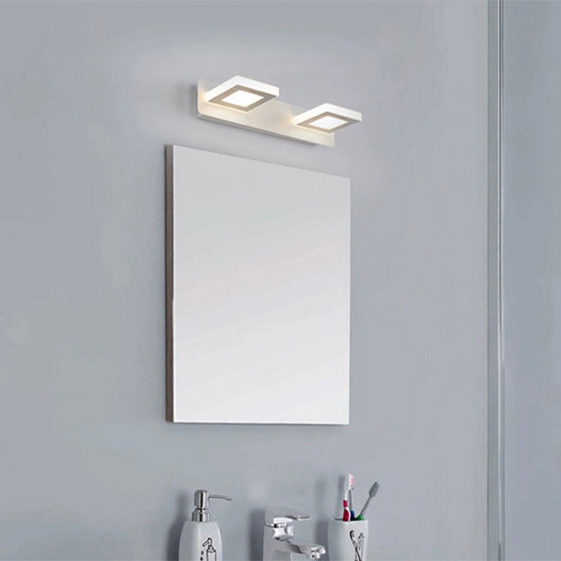 Postmodern metalen ijdelheid licht witte multi -lichten led spiegel licht voor badkamer