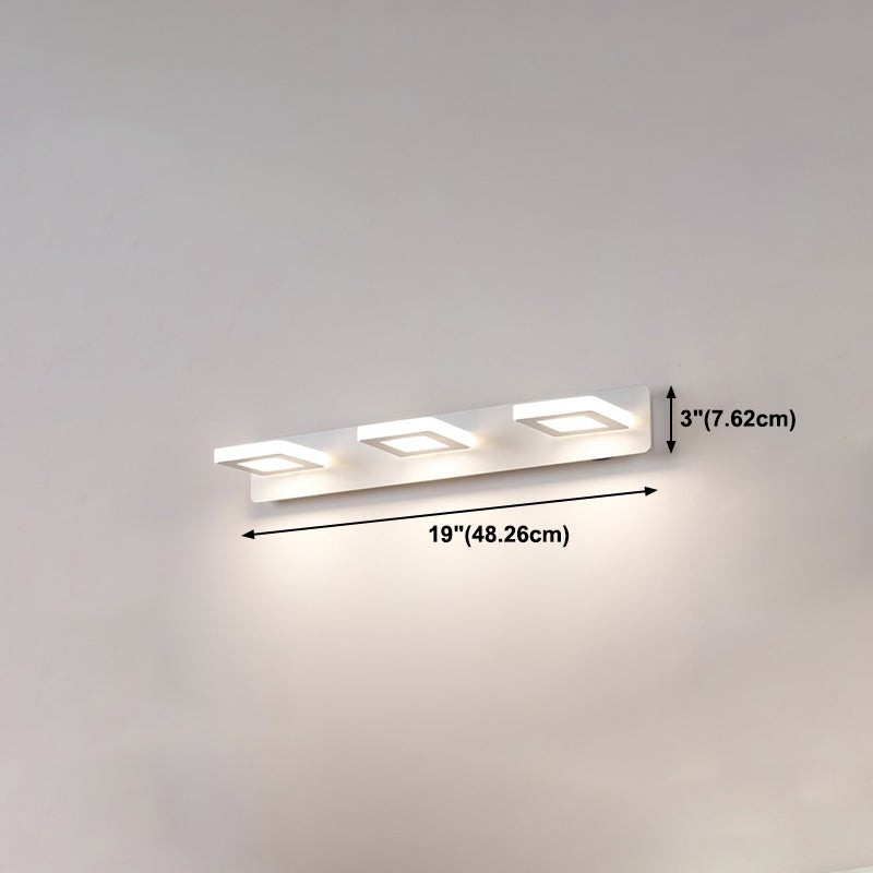 Postmodern metalen ijdelheid licht witte multi -lichten led spiegel licht voor badkamer