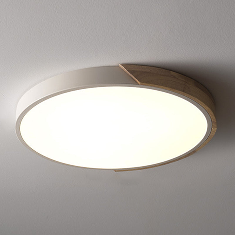 1 Light Circle Ceiling Light Modern Macaron Style Metal Ceiling Lighting for Living Room