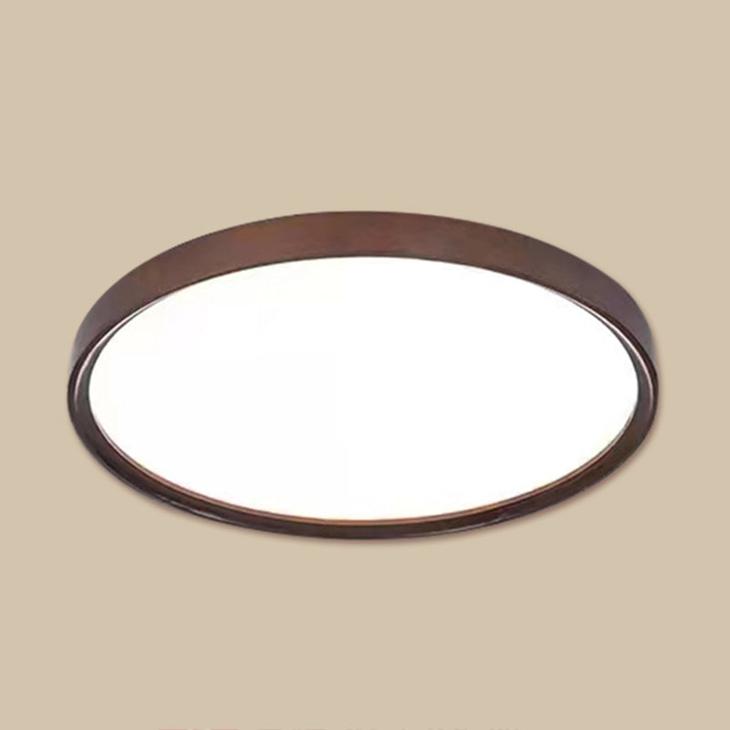 Forme de géométrie Lampe à plafond LED Bois moderne 1 Light Flush Mount pour l'étude du salon