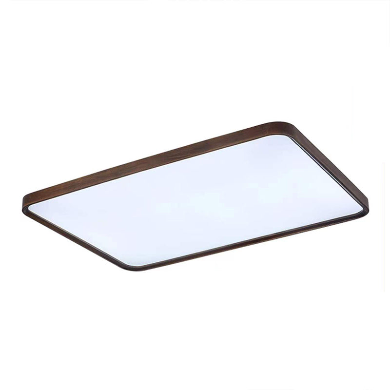 Forme de géométrie Lampe à plafond LED Bois moderne 1 Light Flush Mount pour l'étude du salon