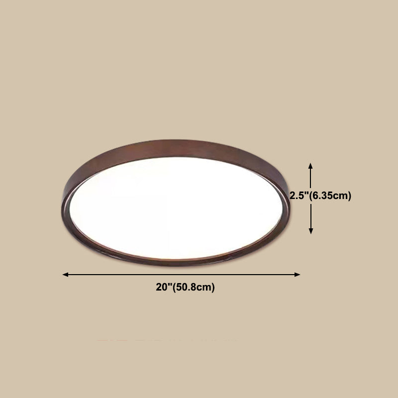 Geometry Shape LED Ceiling Lamp Modern Wood 1 Light Flush Mount for Living Room Study