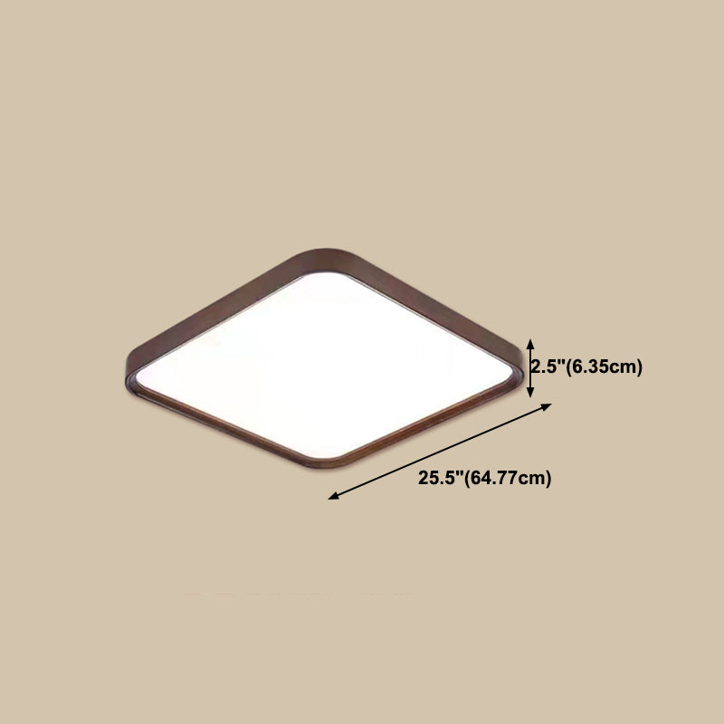 Lámpara de techo LED de forma de geometría Madera moderna 1 Montaje de altura de luz para estudio de sala de estar