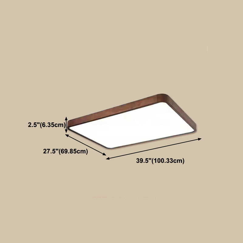 Lámpara de techo LED de forma de geometría Madera moderna 1 Montaje de altura de luz para estudio de sala de estar