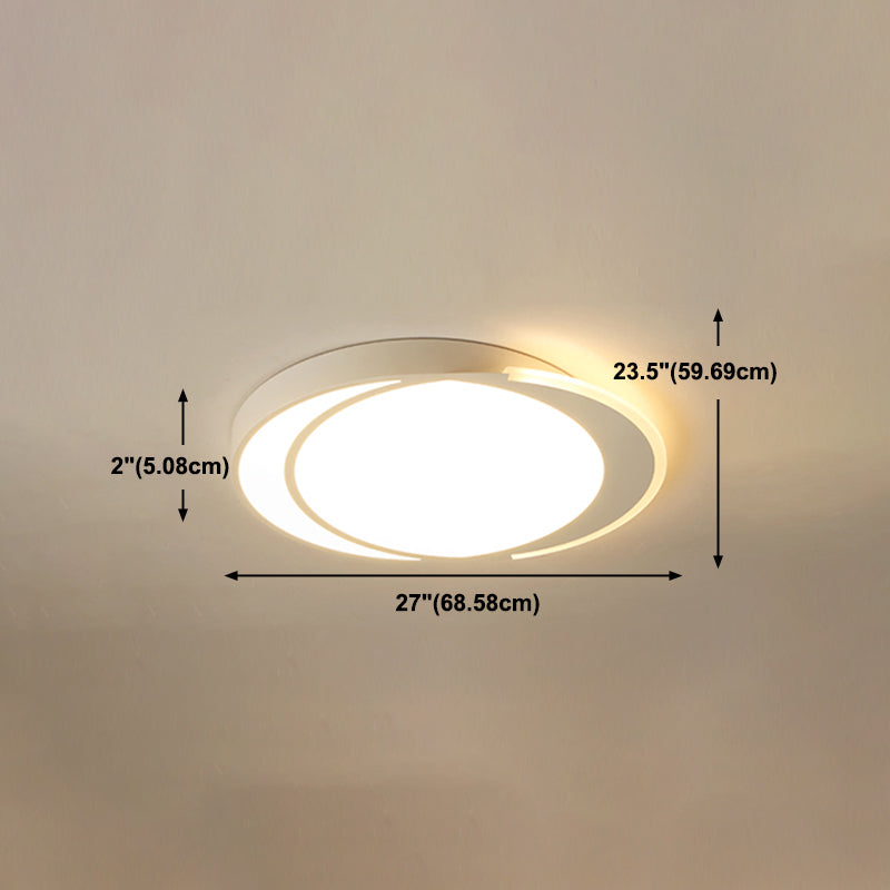 Metalen ronde vorm spoelmount licht modern 1-licht spoelbevestiging plafondlicht in wit