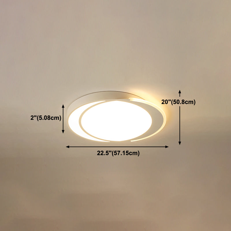 Metalen ronde vorm spoelmount licht modern 1-licht spoelbevestiging plafondlicht in wit