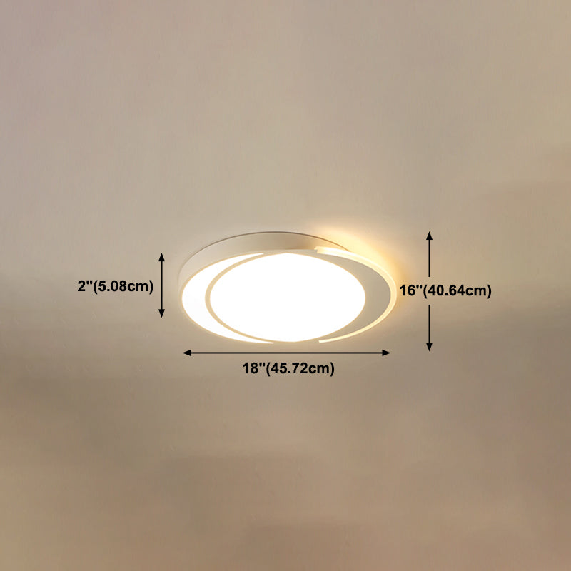 Metalen ronde vorm spoelmount licht modern 1-licht spoelbevestiging plafondlicht in wit