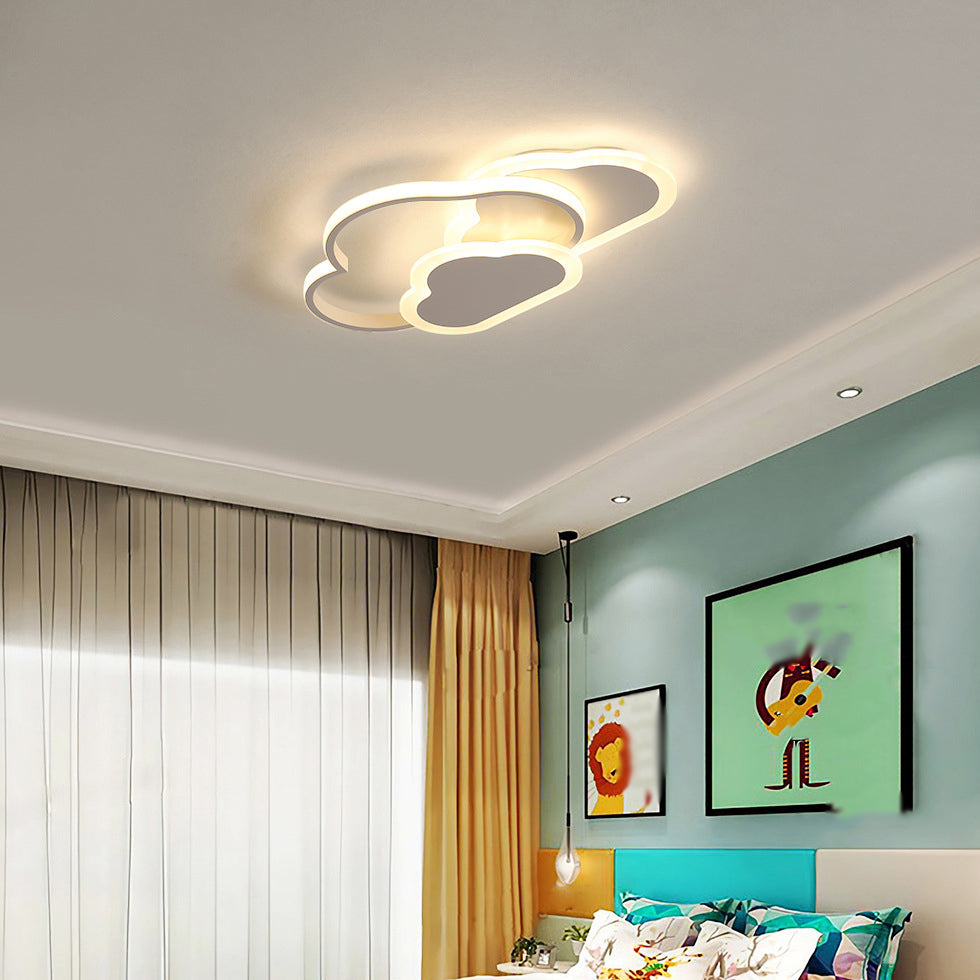 3 Lights Geometric Flush Mount Light Modern Style Metal Flush Mount Lamp