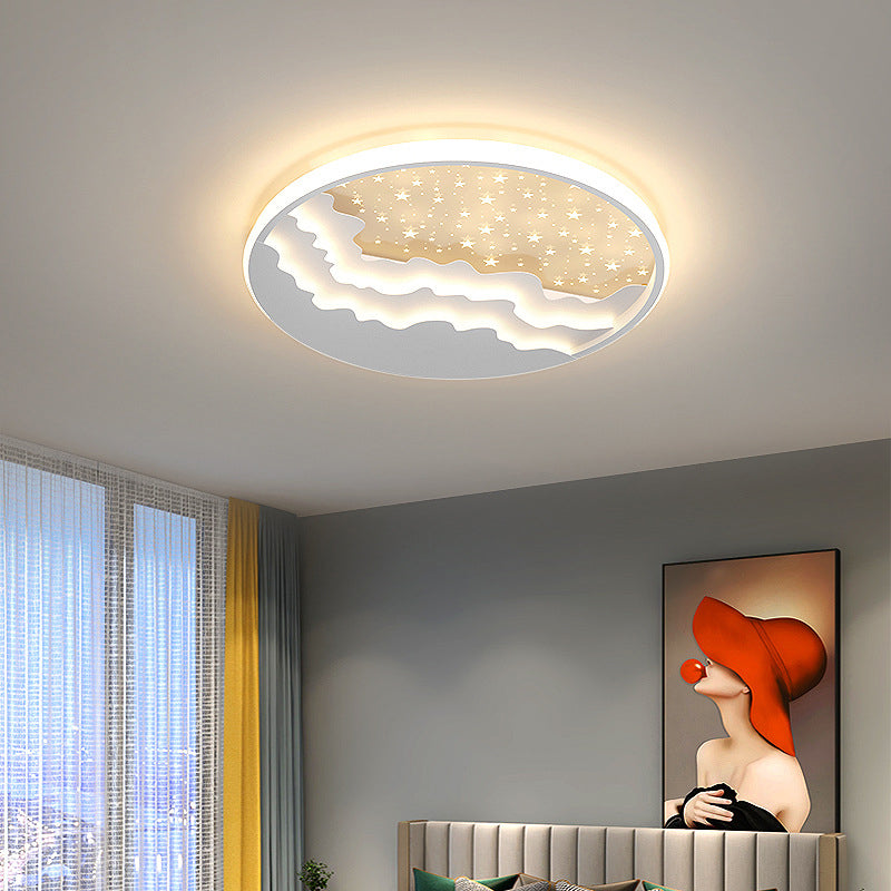 Stile moderno a filo geometrico Light Metal 1 Light Flush Mount Lamp