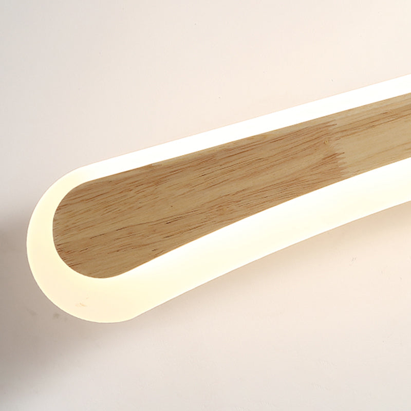 1 luces de pared de tocador lineal claro estilo moderno tocador de madera apliques de pared