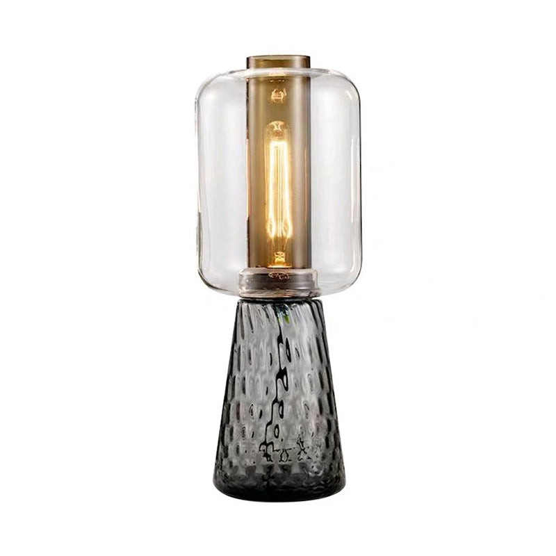 1 Light Geometric Night Table Lamp Modern Style Glass Table Lamp