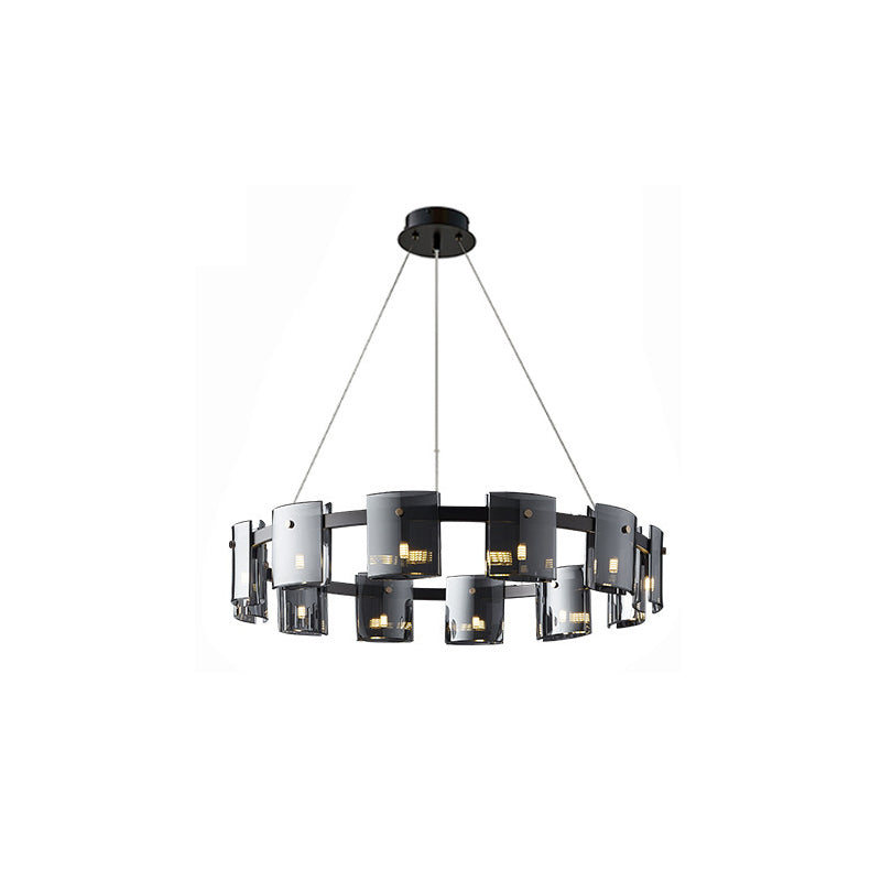 Modern Style Chandelier Light Glass Metal Pendant Light for Living Room