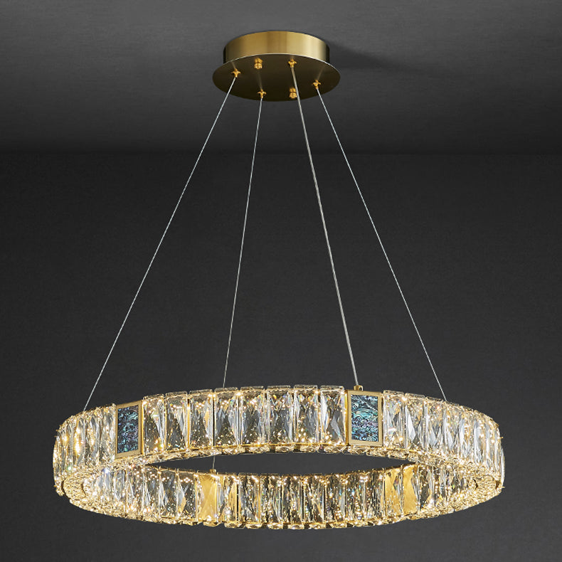 Shade Hanging Light Modern Style Pendant Crystal Pendant Light pour la salle à manger